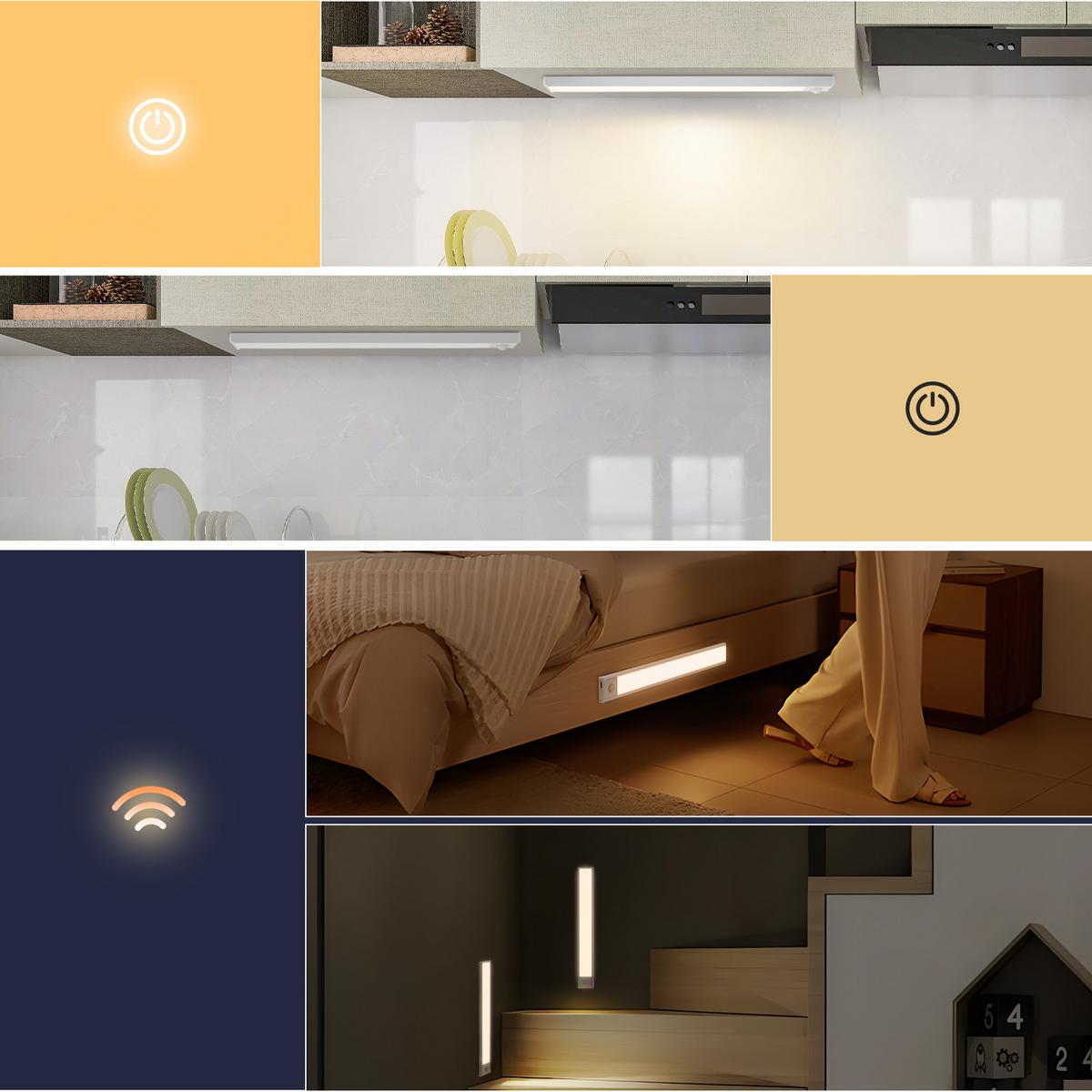 SCHRANKLEUCHTE LED Glanzflügel 4/1/30 cm (2er-set) - Silberfarben, Metall (30/4/1cm) - ZMH