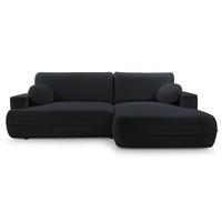 ECKSOFA Fuerro Schwarz Strukturstoff - Schwarz, Kunststoff/Textil (168/260cm) - Selsey