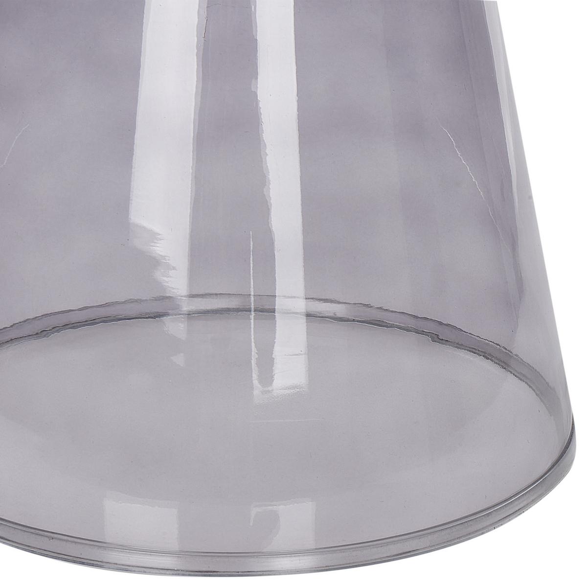 BEISTELLTISCH 2er-Set Rauchglas grau rund Laguna/Caldera - Grau, Glas (37/37/43cm) - Beliani