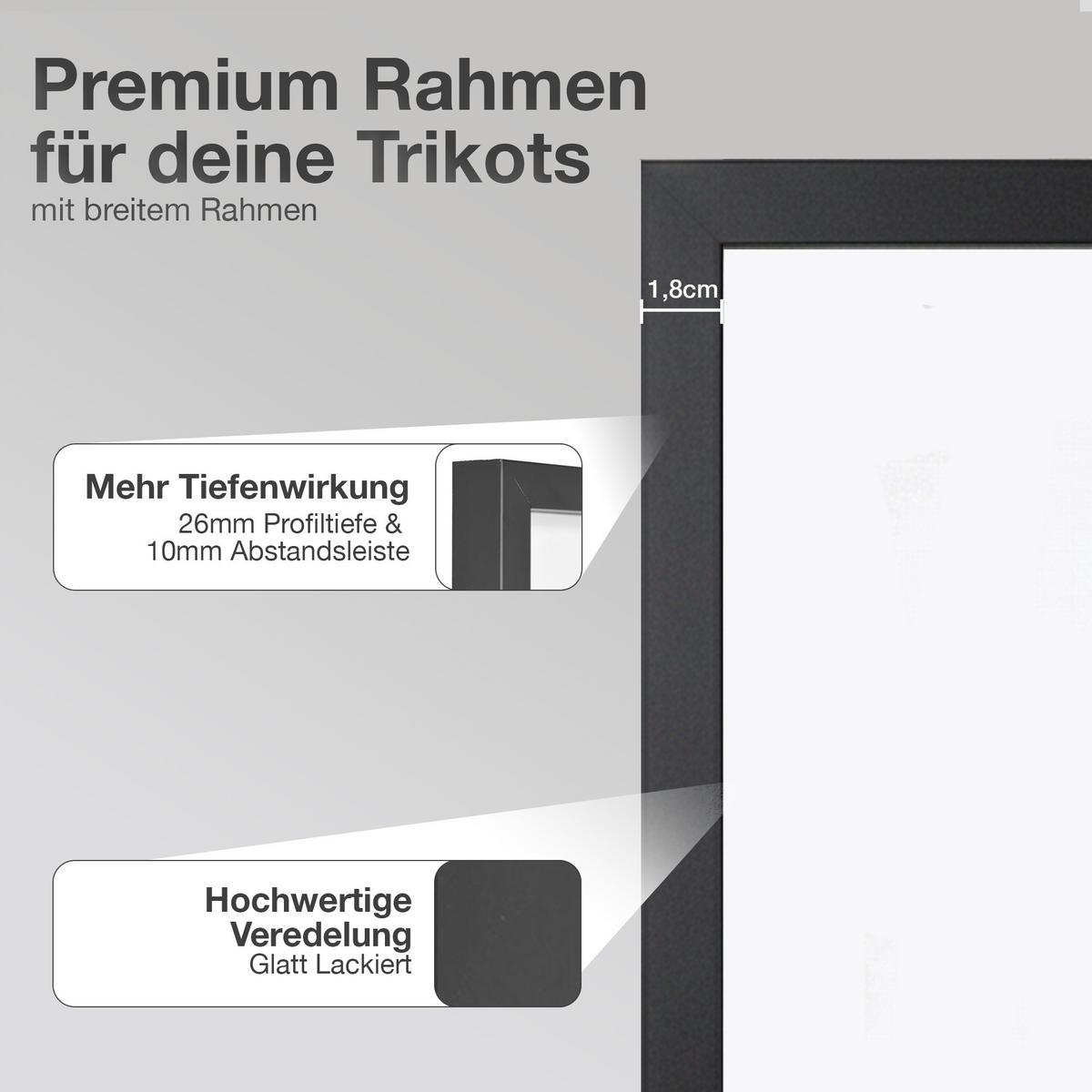 TRIKOTRAHMEN 70/90 mit weißem Hintergrund - Schwarz, Holz (70/90cm) - K-Möbel