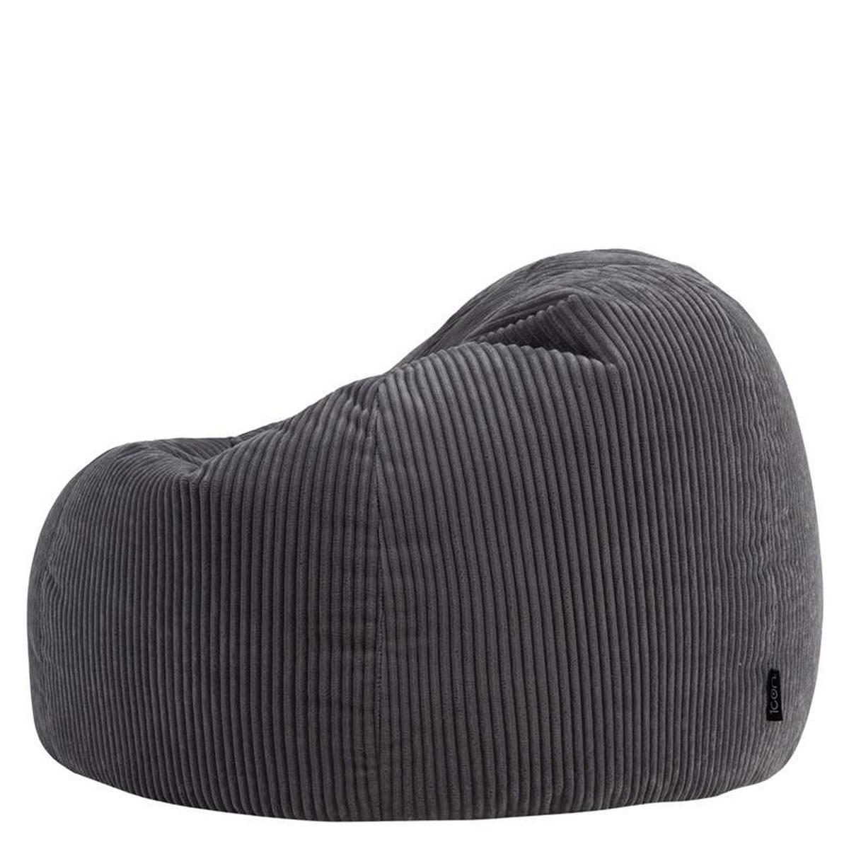 SITZSACK Cord Kingston XXL - Anthrazit, Textil (92/52/92cm) - icon