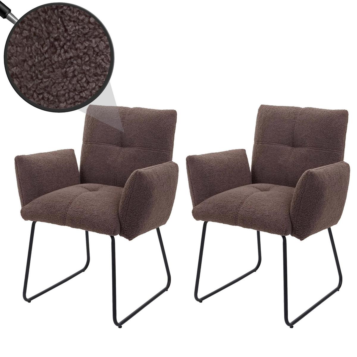 ESSZIMMERSTUHL Braun 6er-Set - Braun, Textil (79/87/52cm) - MCW