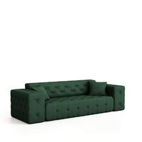 SOFA 3-sitzer Chantal - Grün, Holzwerkstoff/Textil (251/78/96cm) - Fun Möbel