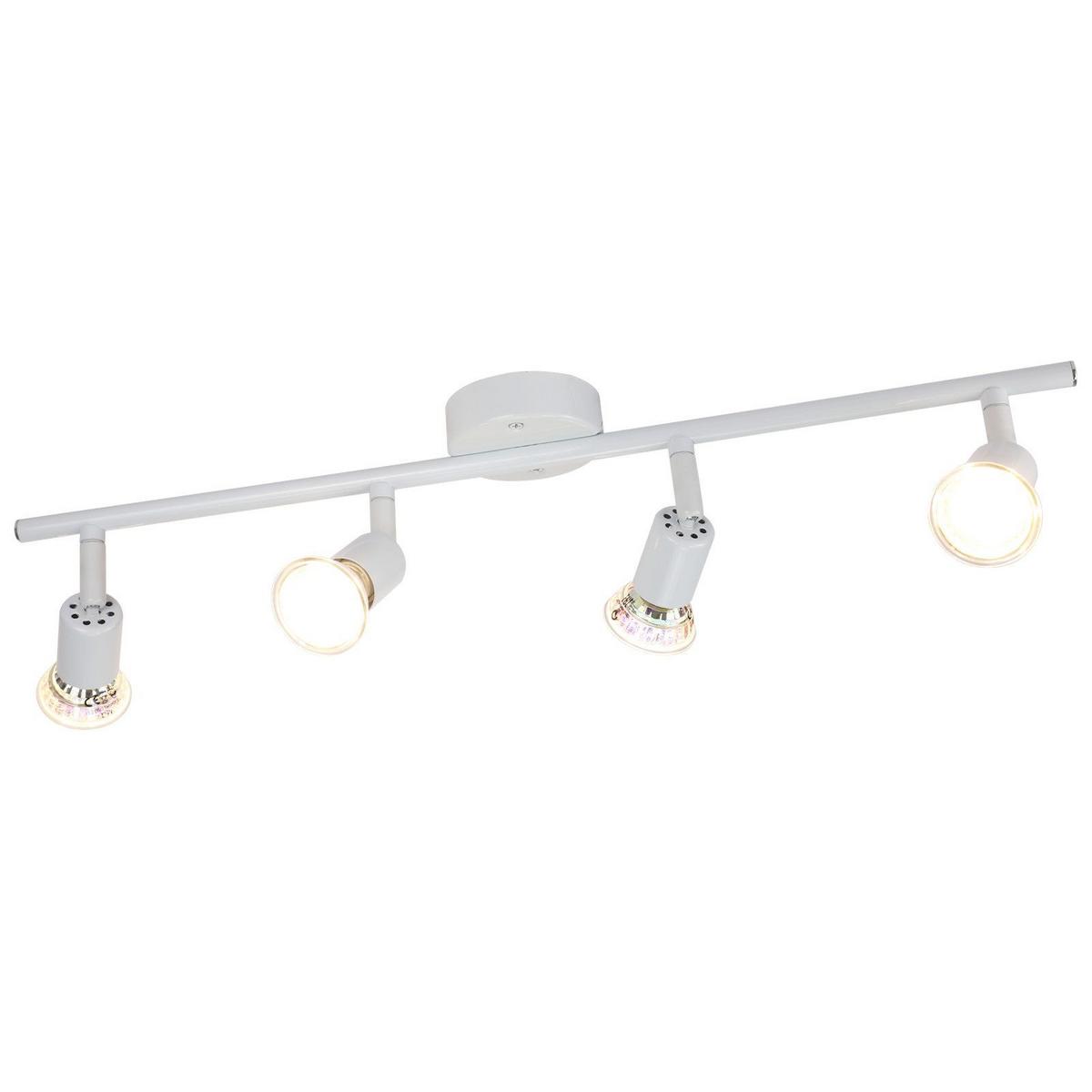 DECKENSTRAHLER Maidment 4-flammig 54/15/3.2cm - Weiß, Metall (54/15/3.2cm) - Nettlife