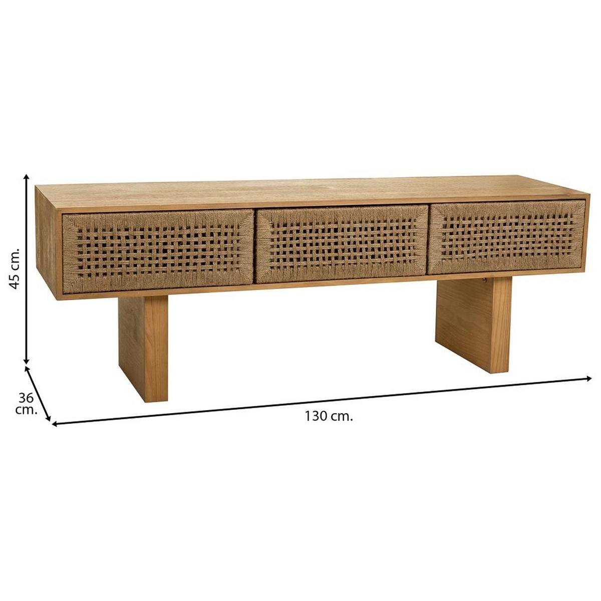 TV-LOWBOARD aus Holz, braun, 130x36x45cm - Braun, Holz (130/45/36cm) - Wanderlust
