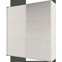 SCHWEBETÜRENSCHRANK ORIANNA 225/244/65 cm 2-türig mit Spiegel Weiß - Weiß, Holzwerkstoff (225/244/65cm) - MASSENO