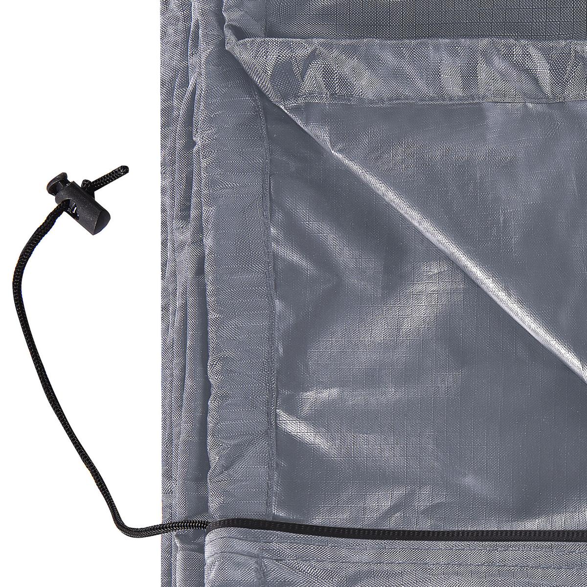 REGENSCHUTZ für Hängesessel 200/120/120 cm Chuva - Grau, Kunststoff (200/200/120cm) - Beliani