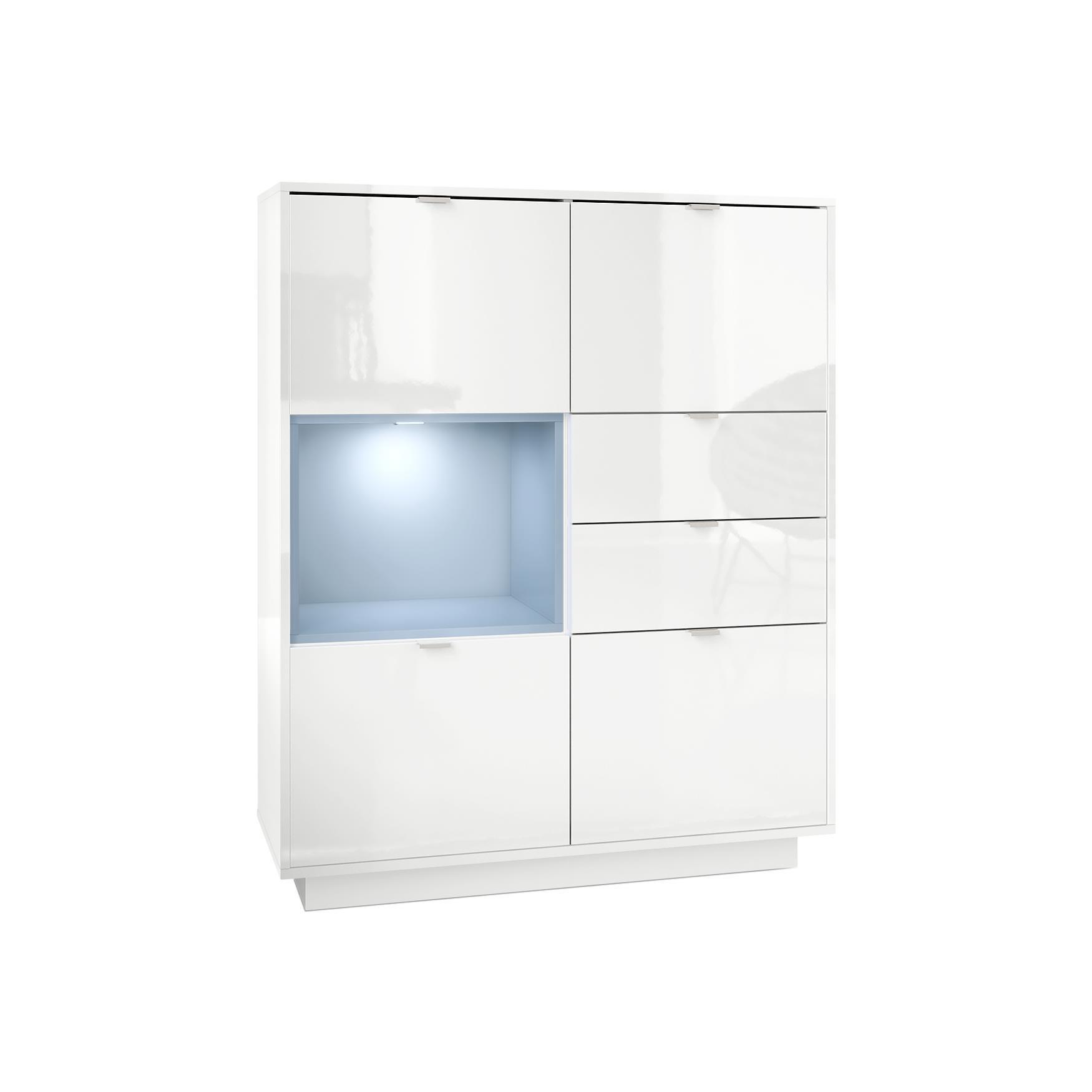 HIGHBOARD Metro Einsatz in Denim matt - Pastellblau, Holzwerkstoff (103/123/37.5cm) - Vladon