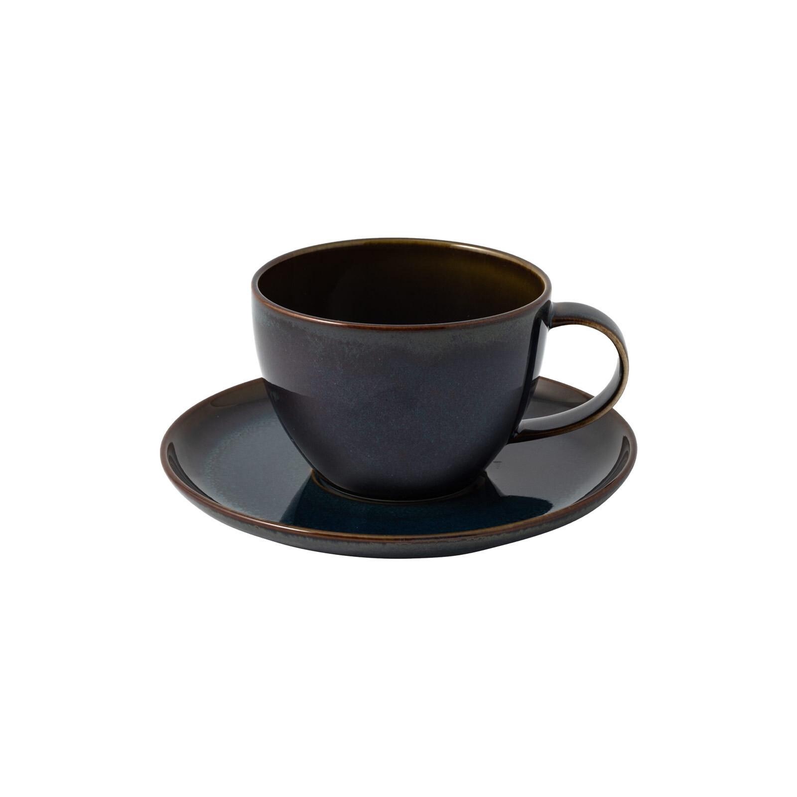 KAFFEETASSE MIT UNTERTASSE Crafted Denim 170 ml 2-tlg. - Blau, Keramik (14.9/8.4/14.9cm) - like.Villeroy & Boch