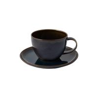 KAFFEETASSE MIT UNTERTASSE Crafted Denim 170 ml 2-tlg. - Blau, Keramik (14.9/8.4/14.9cm) - like.Villeroy & Boch