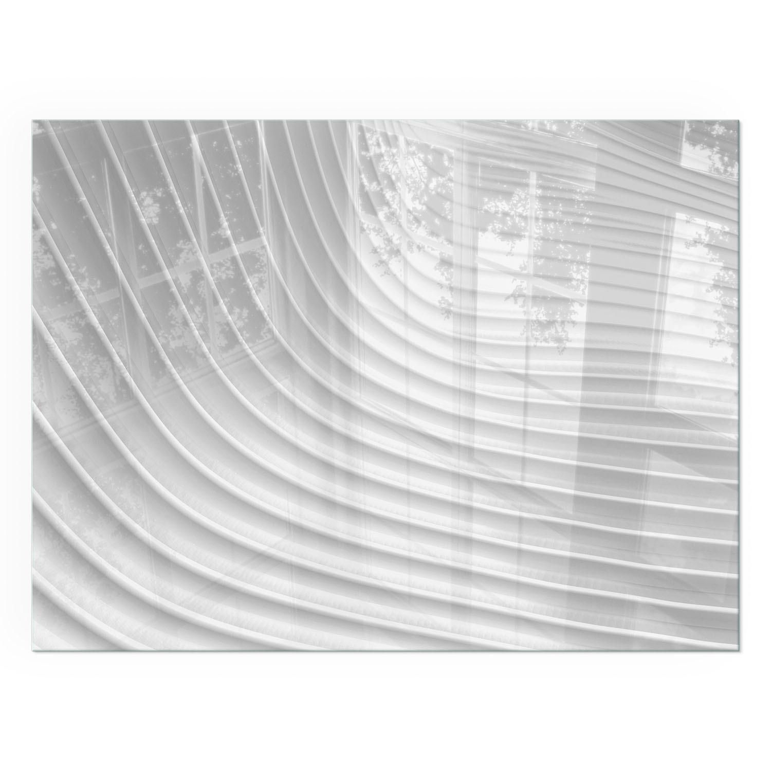 GLASPLATTE für Kamin 80x60 cm - Weiß, Glas (80/60/0.4cm) - TULUP