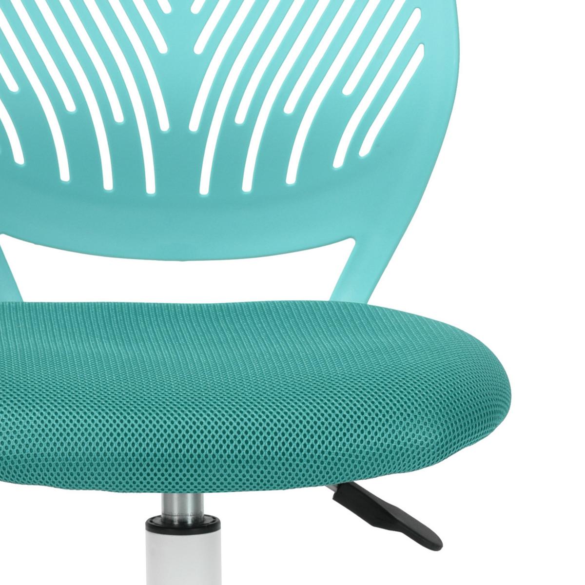 DREHSTUHL TÜRKIS - Weiß/Hellblau, Metall (38/87/39cm) - Urban Meuble