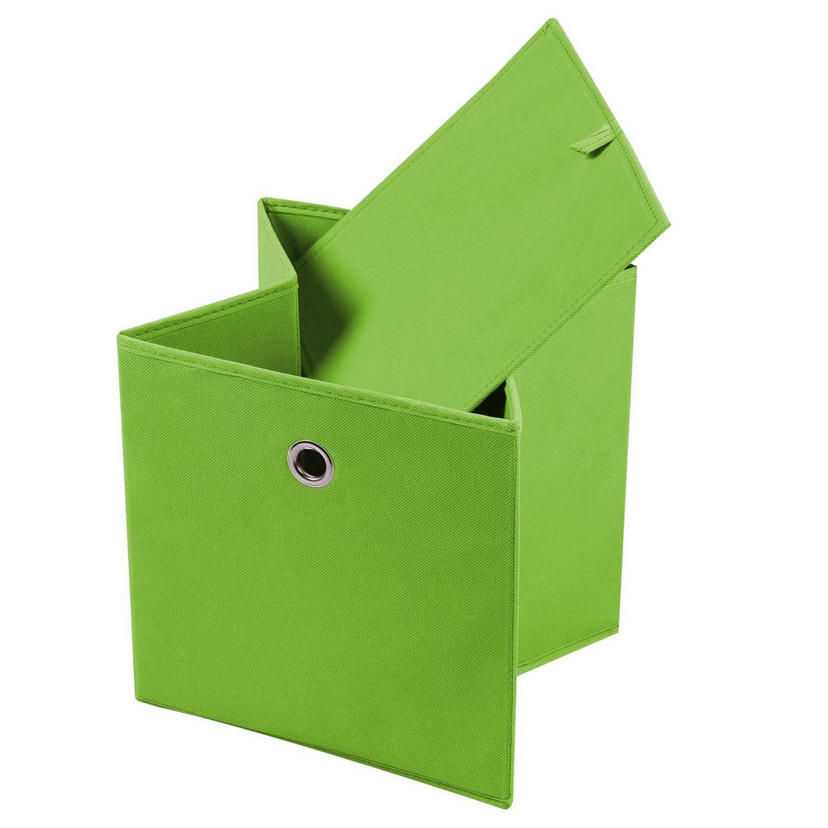 FALTBOX ELA 2er-Set grün - Grün, Textil (27/27/27cm) - IDIMEX