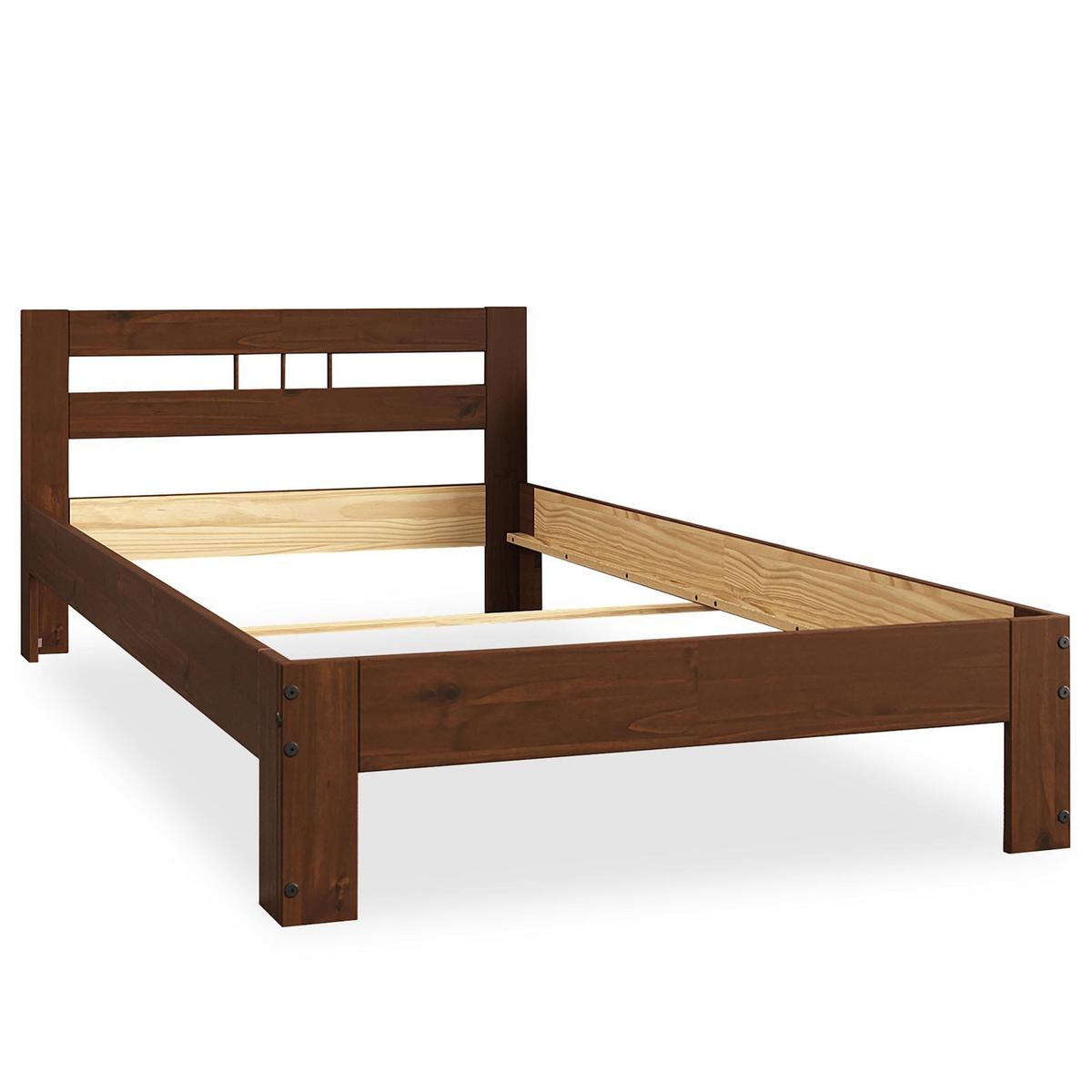 MASSIVHOLZBETT THEO 100x200 cm Kastanie - Kastanienfarben, Holz (100/200cm) - IDIMEX