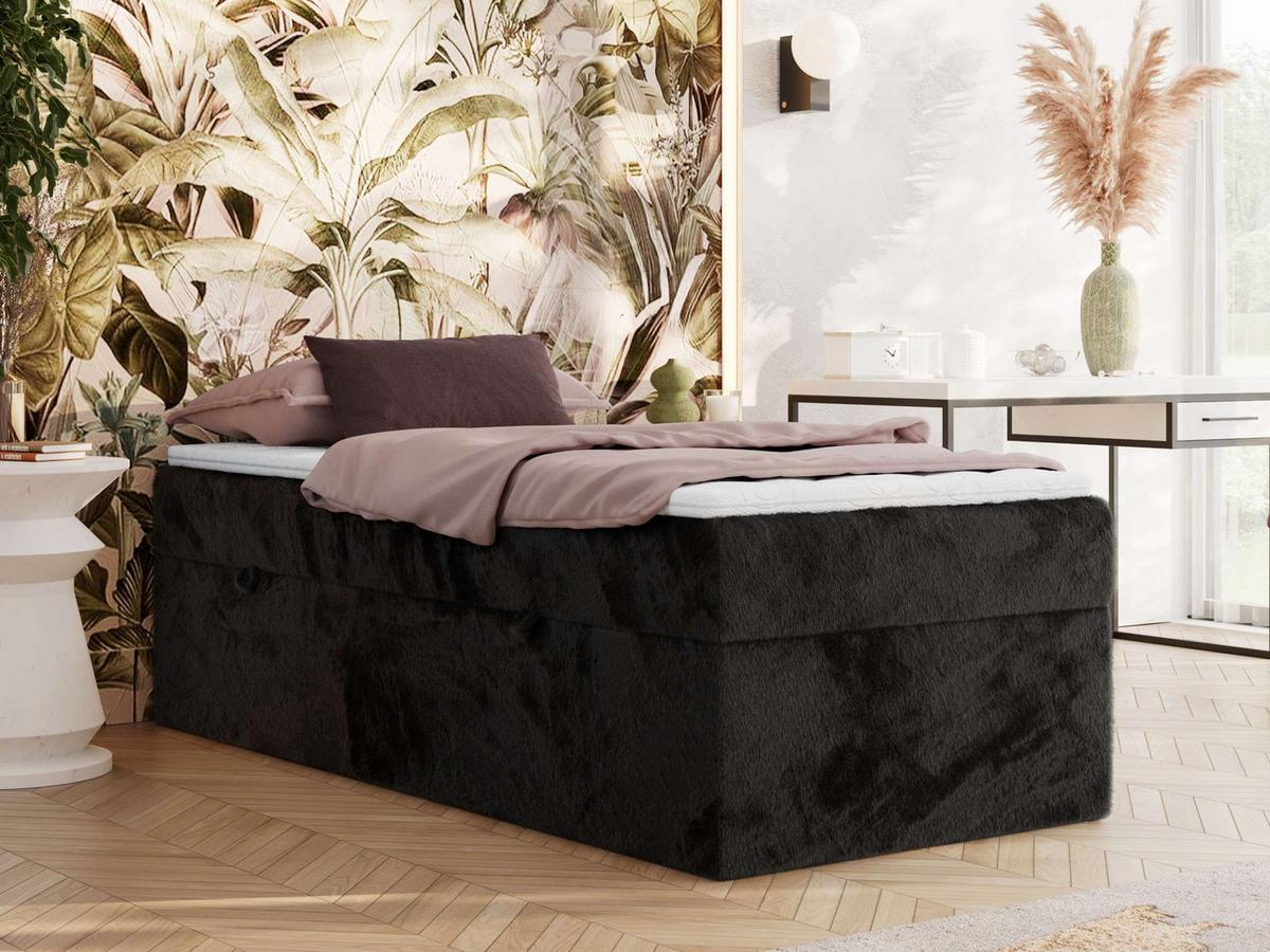 BOXBETT ZERO 90/200 - Schwarz Plüsch - H4 - Topper T25 - Schwarz, Textil (90/200cm) - MKS