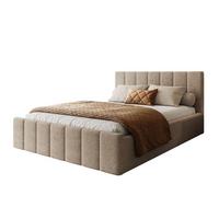 POLSTERBETT ELISE 140x200 cm Boston Trufa, Kopfteil 95 cm, 34 Holzlatten - Beige, Textil (140/200cm) - Lookway