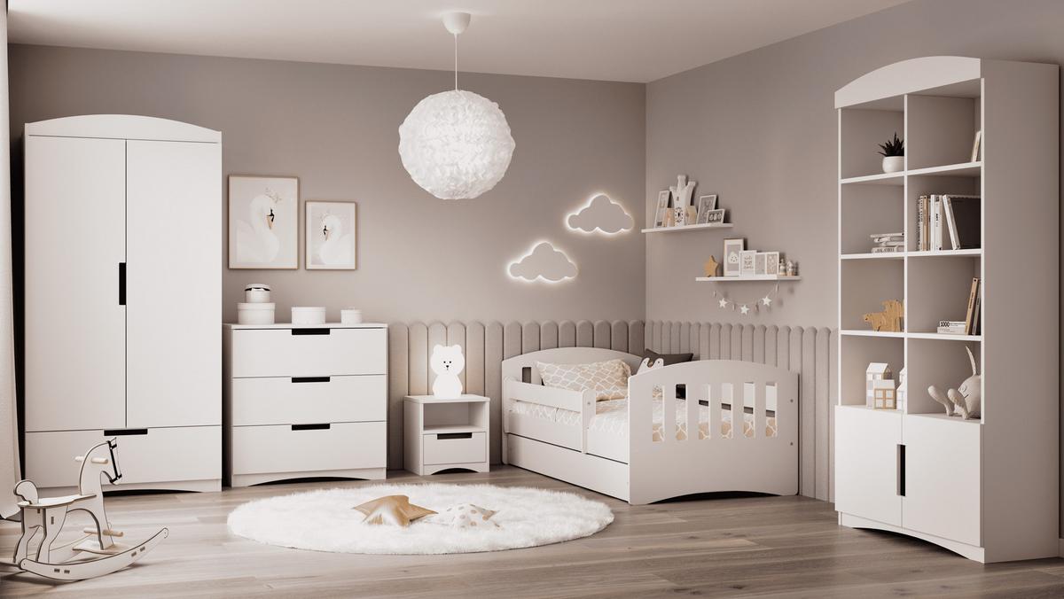 KINDERKLEIDERSCHRANK Classic - Weiß, Holzwerkstoff (36/187/90cm) - RAUMHIRSCH FURNITURE