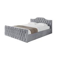 POLSTERBETT mit Bettkasten, Fußteil und Lattenrost, Boxbett mit Matratze H3/H4 - FALIO-Z-V1 120x200 Hellgrau - Hellgrau, Holzwerkstoff/Textil (120/200cm) - ALTDECOR