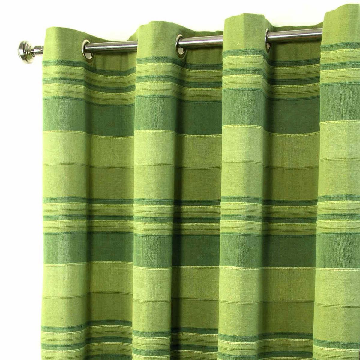 ÖSENVORHANG Morocco blickdicht 2er-Set, 167/182 cm - Grün, Textil (167/182cm) - Homescapes