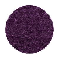HOCHFLORTEPPICH SALZACH, einfarbig, Violett, Ø 160 cm - Lila, Textil (160/160cm) - KADIMA DESIGN