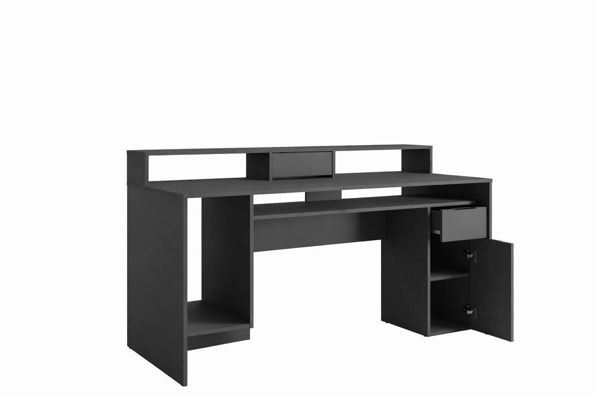 SCHREIBTISCH RADIX 160x70x91,5 cm Bürotisch Computertisch, Graphitfarben - Graphitfarben, Holzwerkstoff (70/160/91.5cm) - MASSENO