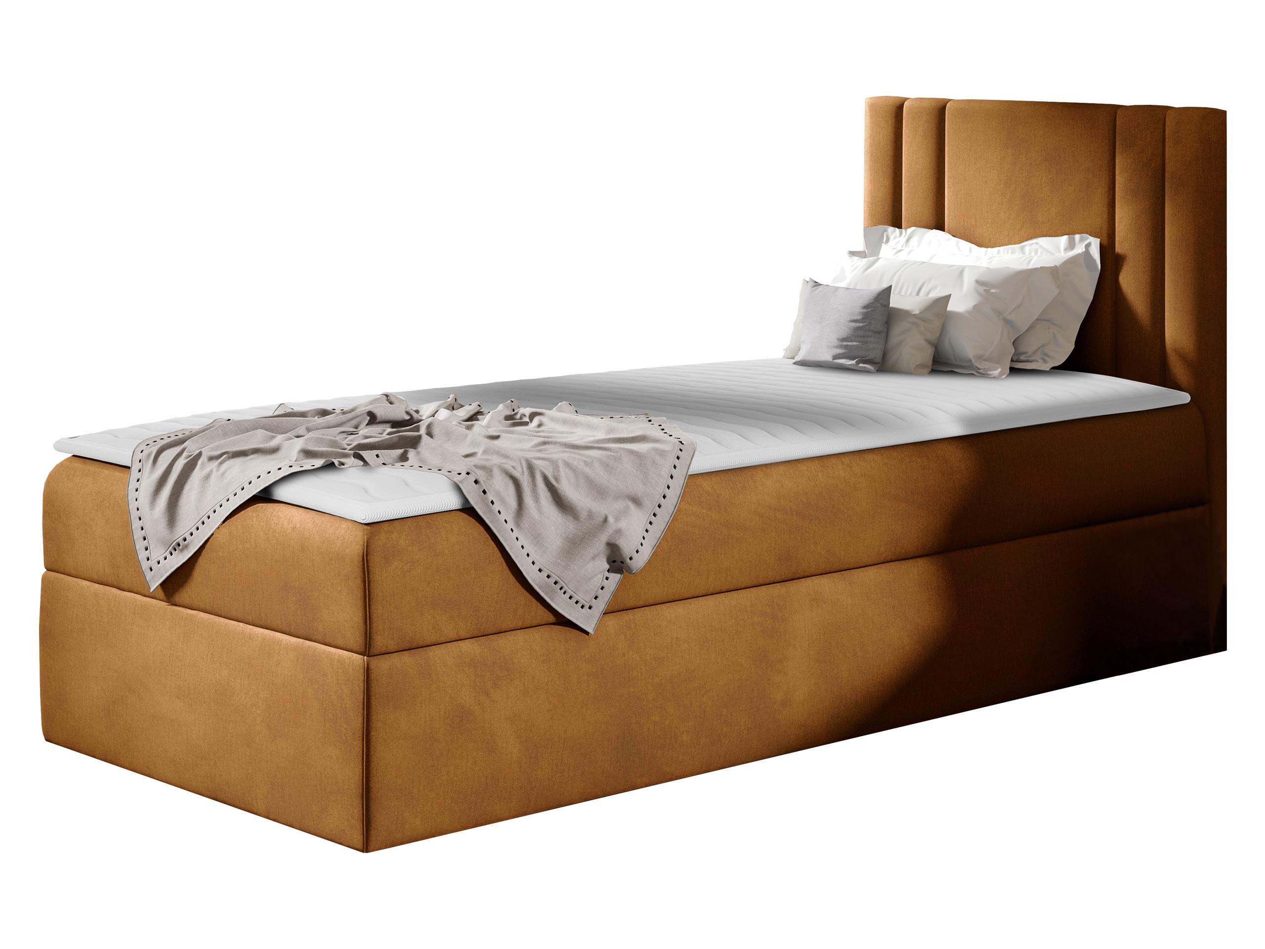 BOXBETT Carmen Mini, Seite zum Öffnen des Bettkastens: Rechts - H3 - Bronzefarben, Holz (90/200cm) - MIRJAN24