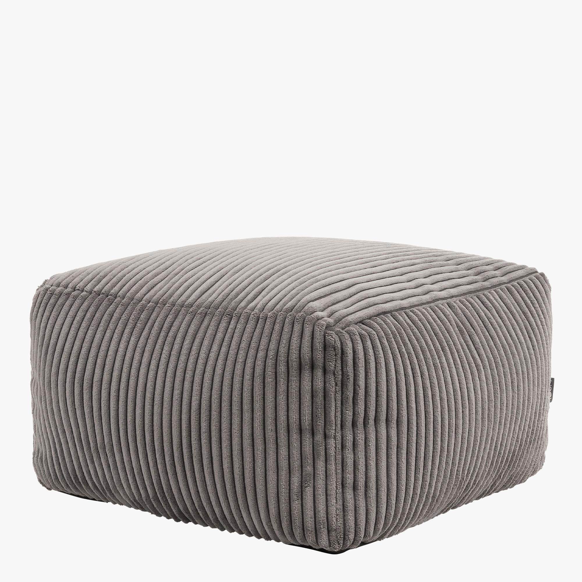 SITZPOUF Amara - Anthrazit, Textil (42/24/42cm) - icon