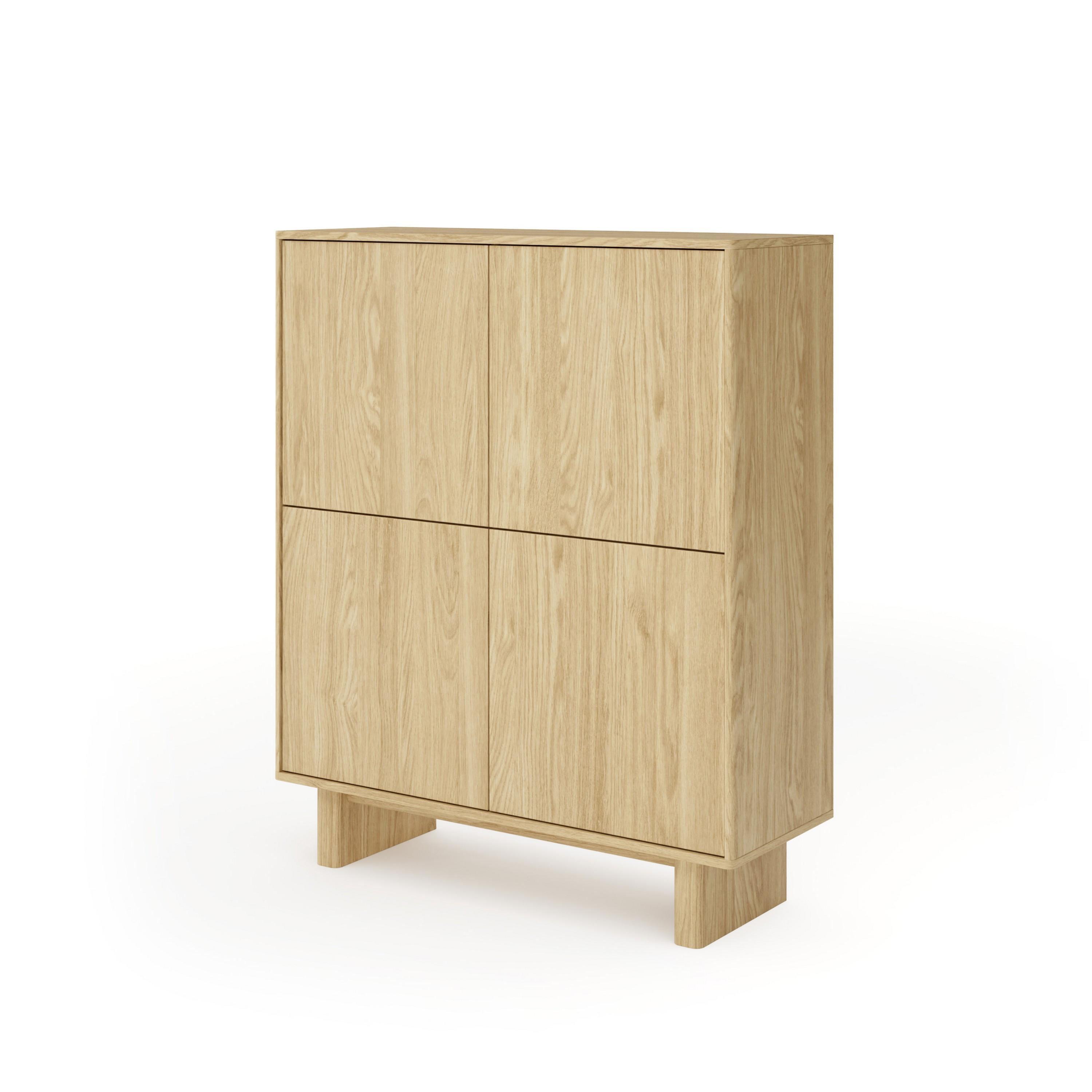 KOMMODE TRAVE 103,5/124,2/38,1cm mit Schubladen 2 Türen Eichefarben - Eichefarben, Holzwerkstoff (103.5/124.2/38.1cm) - MASSENO
