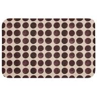 BADEMATTE Polka dots - Muster - Braun Badvorleger 80x50 cm - Bordeaux, Textil (80/50cm) - OnlyWow