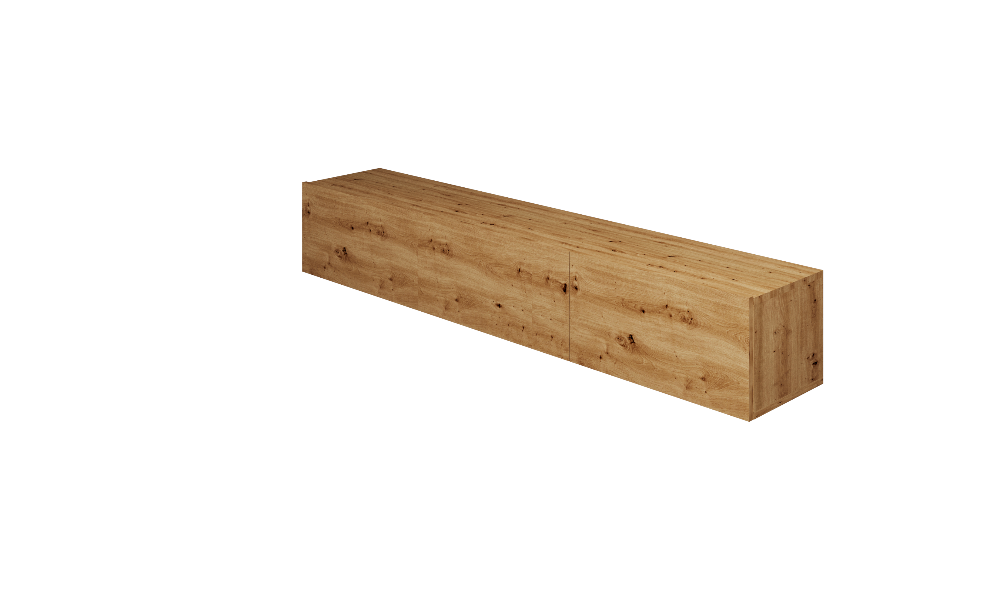 LOWBOARD Dallas 180/29,6/35 cm - Alteiche, Holzwerkstoff (180/30/35cm) - RAUMHIRSCH FURNITURE