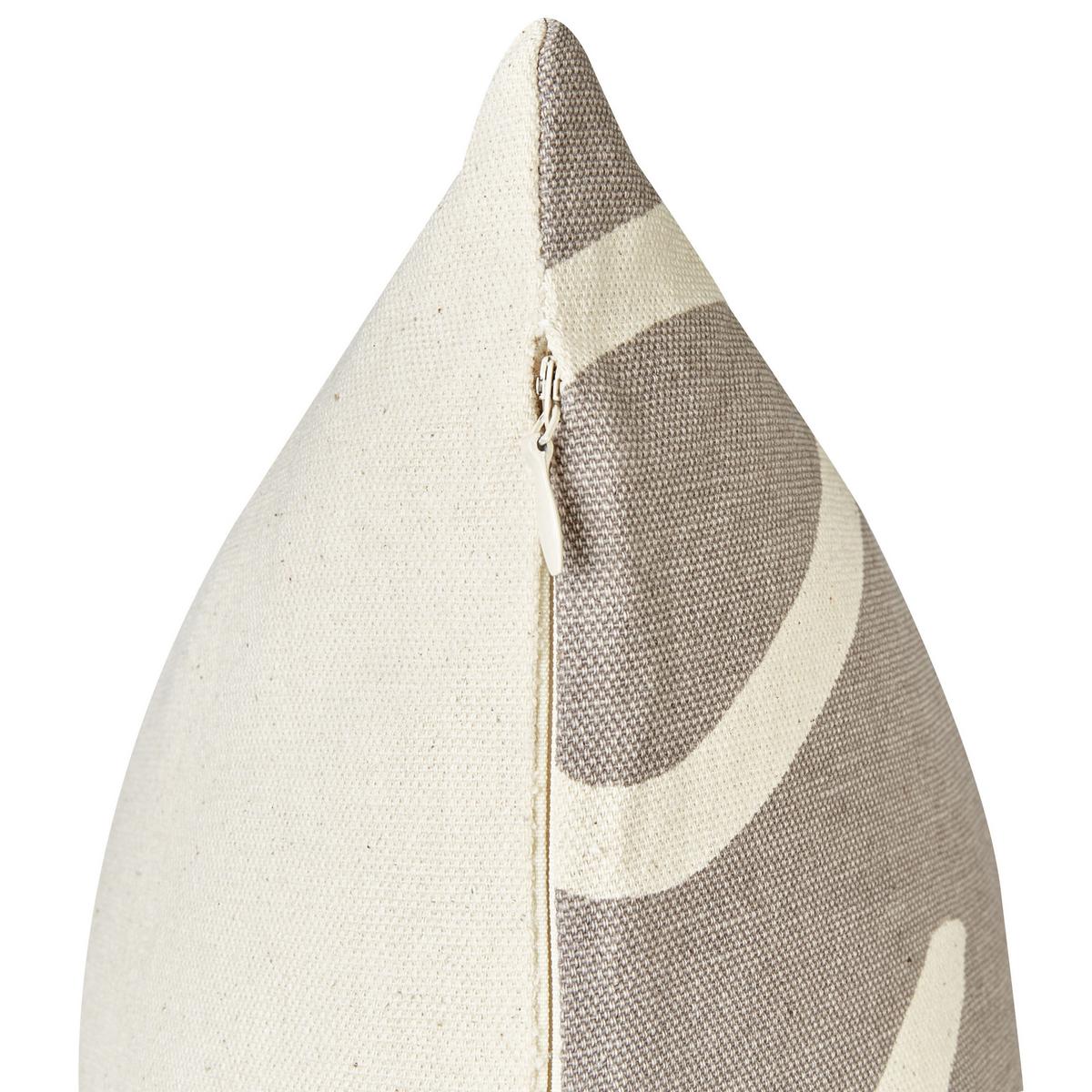DEKOKISSEN 2er-Set Grau 45/45 cm Telopea - Weiß/Grau, Naturmaterialien (45/45cm) - Beliani
