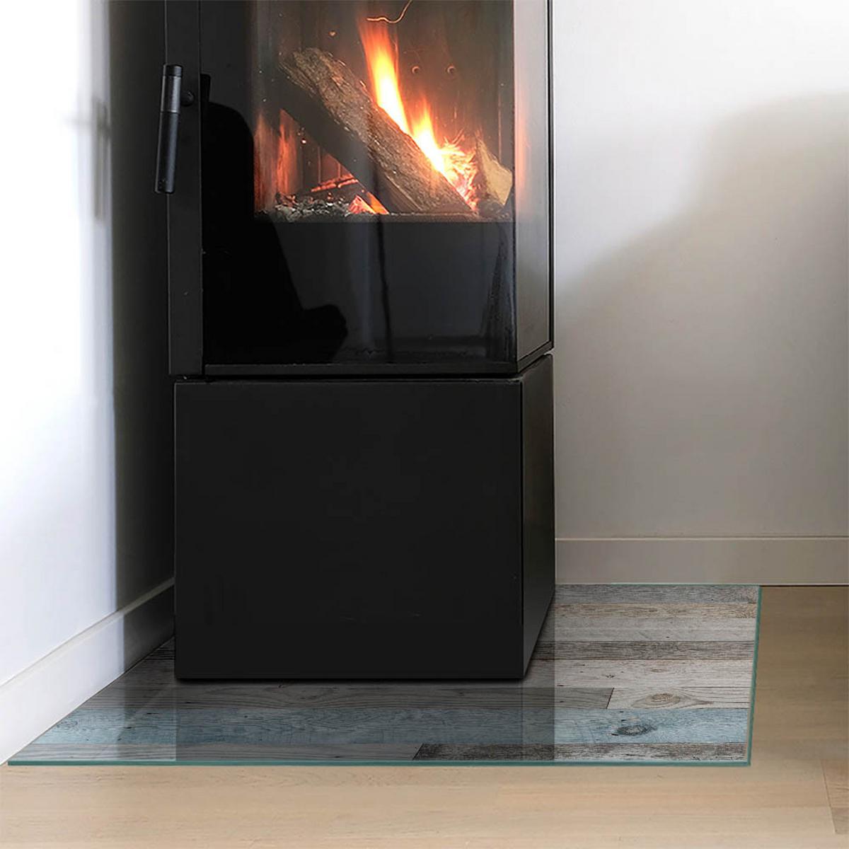 GLASPLATTE für Kamin 60x60 cm - Grau, Glas (60/60/0.4cm) - TULUP