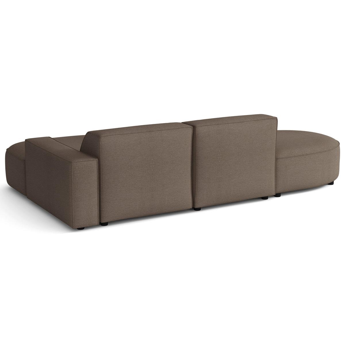 ECKSOFA Sallmo L-Form, 3-Sitzer, rechts 276 cm - Hellbraun/Schwarz, Kunststoff/Textil (276/166cm) - Selsey