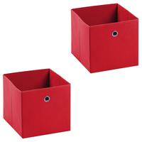 FALTBOX ELA 2er-Set rot - Rot, Textil (27/27/27cm) - IDIMEX