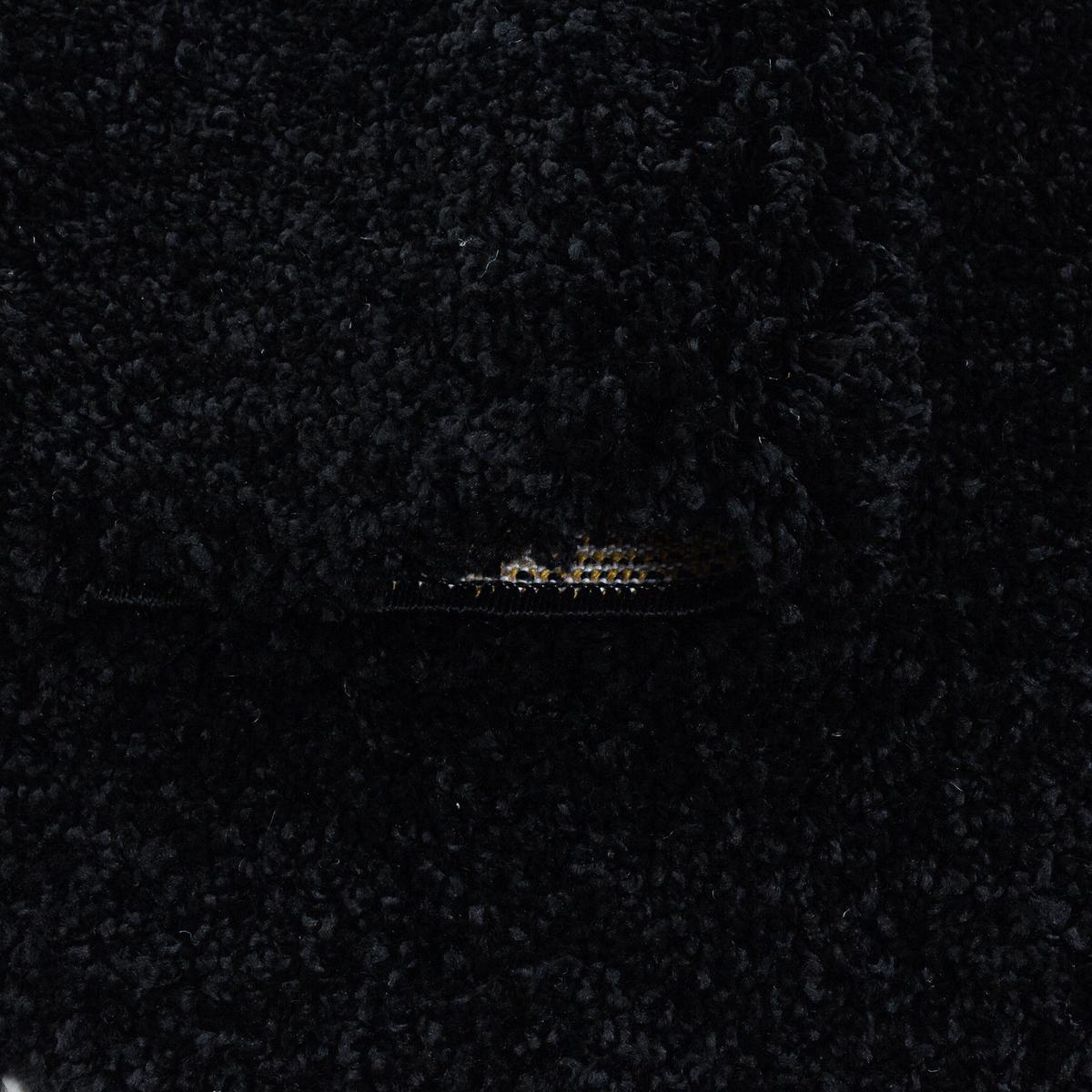 TEPPICH Hochflor SPREE in Schwarz, einfarbig, Ø 80 cm - Schwarz, Textil (80/80cm) - KADIMA DESIGN