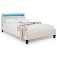 POLSTERBETT LASHIO 120x200 cm cremeweiß - Creme, Textil (120/200cm) - IDIMEX