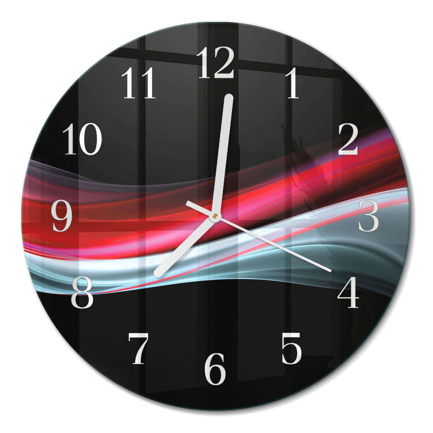 WANDUHR aus Glas Ø30 cm - Abstraktion - Multicolor, Glas (30/30/0.4cm) - TULUP