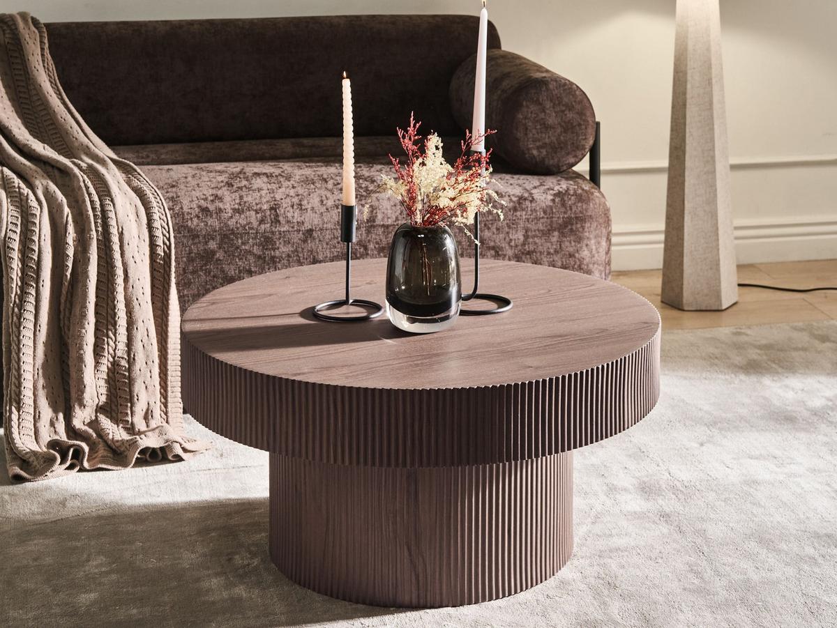COUCHTISCH Braun Seul - Dunkelbraun, Holzwerkstoff (80/80/38cm) - Beliani