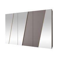 DREHTÜRENSCHRANK Zen 4L 300 cm - Kaschmir/Goldfarben, Holzwerkstoff/Kunststoff (300/202/50cm) - MIRJAN24