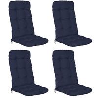 HOCHLEHNERAUFLAGE Flair HL 120/50/8cm Dunkelblau (4tlg) - Dunkelblau, Textil (50/8/120cm) - Beautissu 