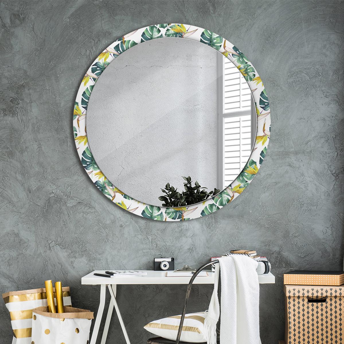 SPIEGEL Rund Ø 100 cm mit Aufdruck - Multicolor, Glas (100/100/0.4cm) - Wallfluent