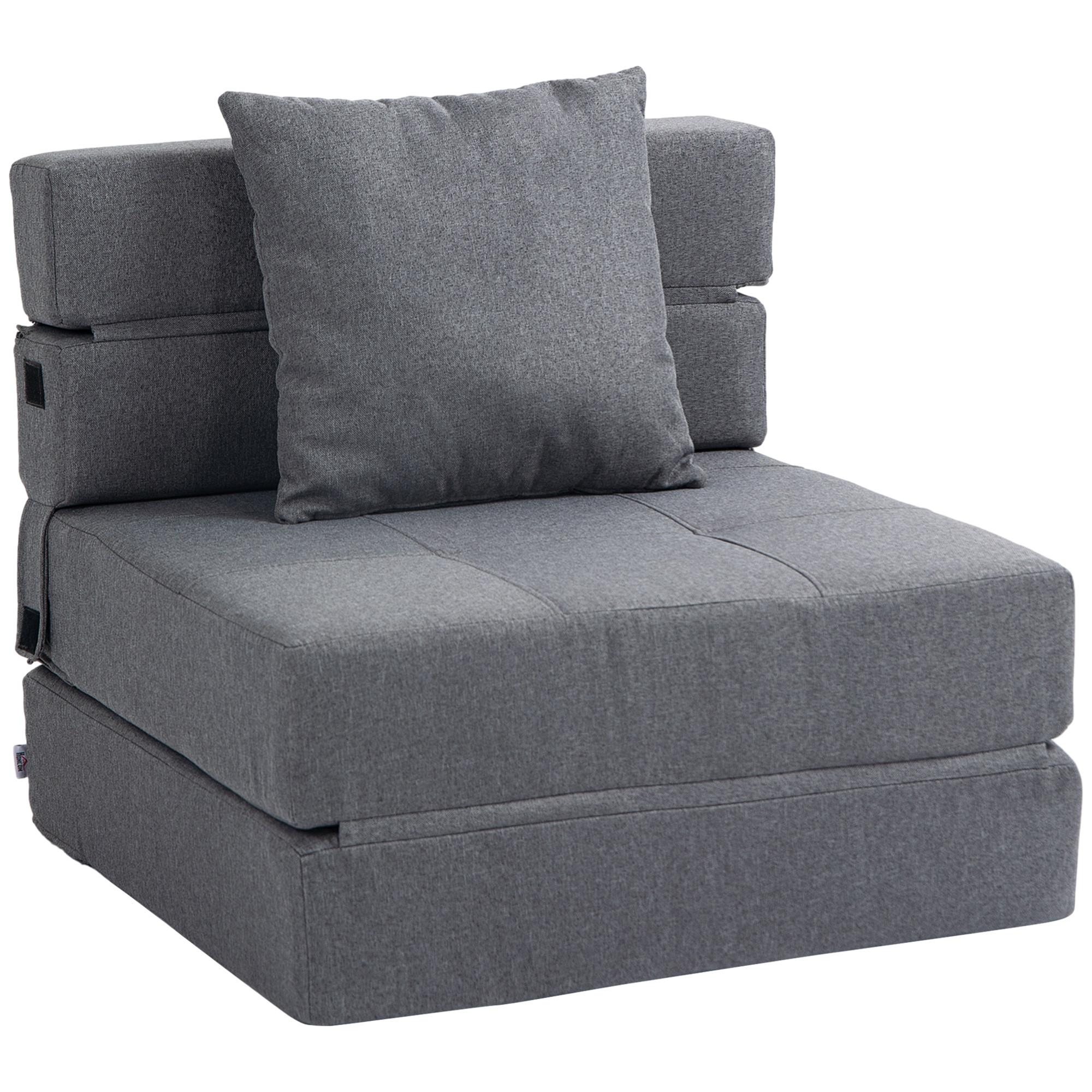 SCHLAFSESSEL, Polybaumwolle, Dunkelgrau - Dunkelgrau, Textil (70/61/70cm) - HOMCOM