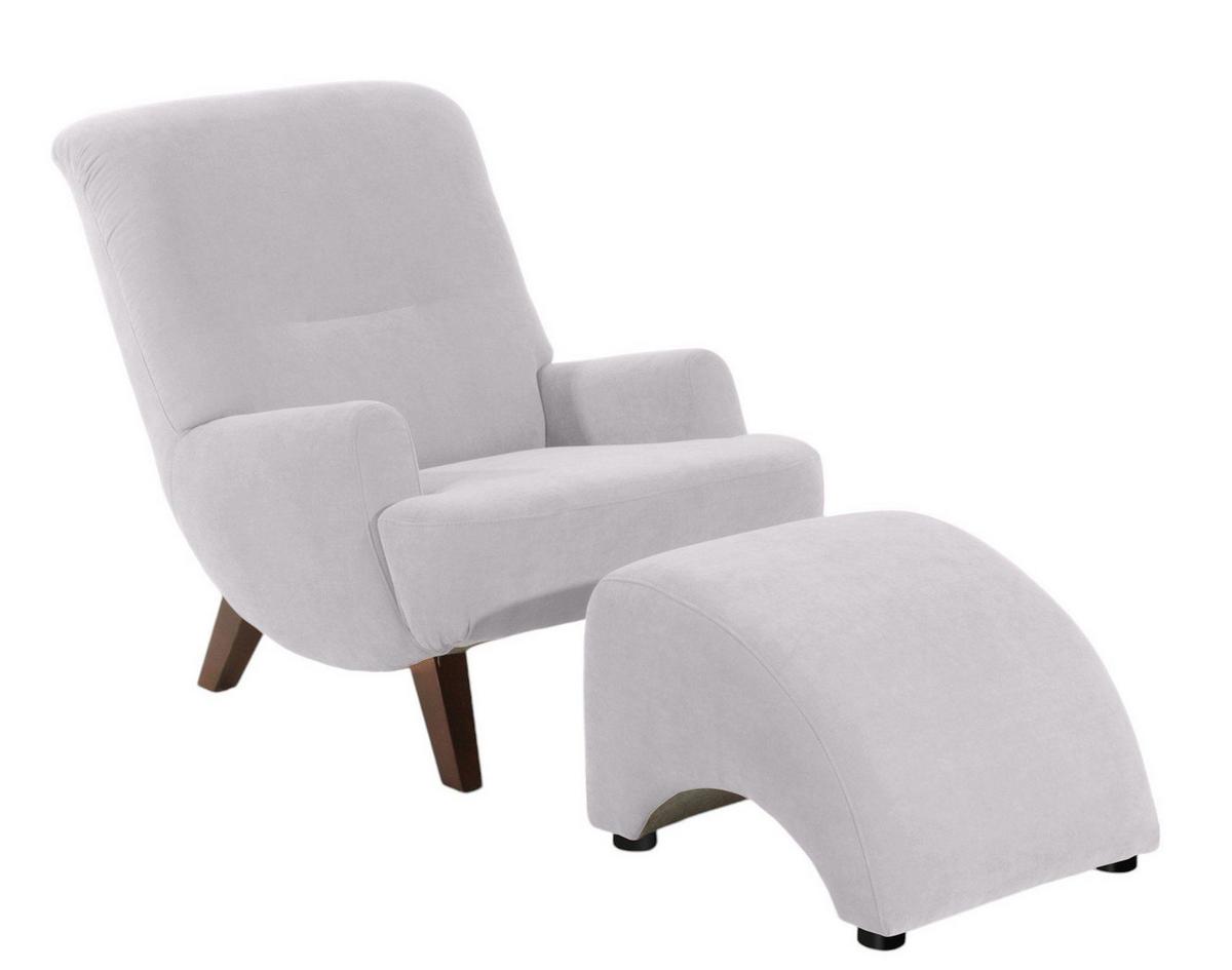 SESSEL Kajsa 71x80x101 Bezug Veloursstoff Buche nussbaum/silber - Silberfarben/Nussbaumfarben, Kunststoff (101/80/71cm) - 58aufmkessel