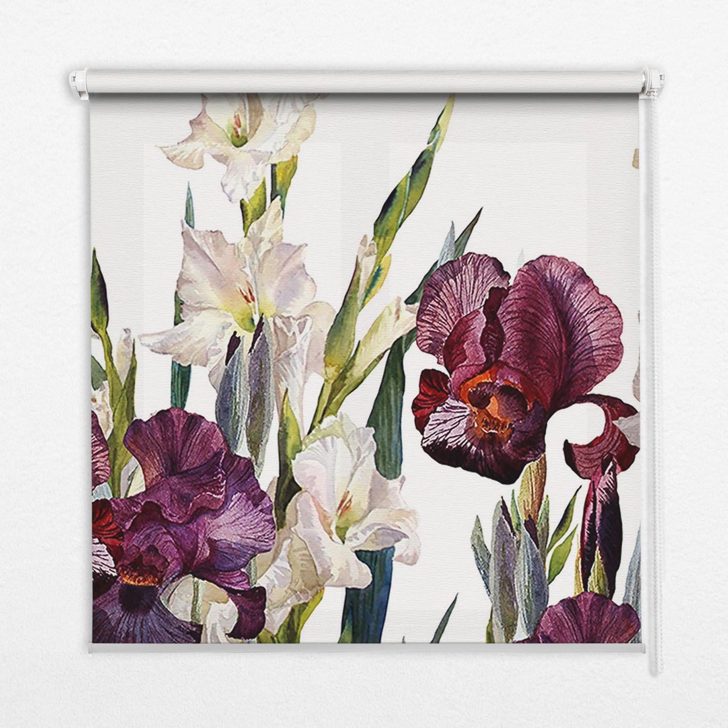 INNENROLLO - Fensterrollo - Rollo - 120x140 cm - Kleine Blümchen - Weiß, Kunststoff (120/140/0.5cm) - TULUP