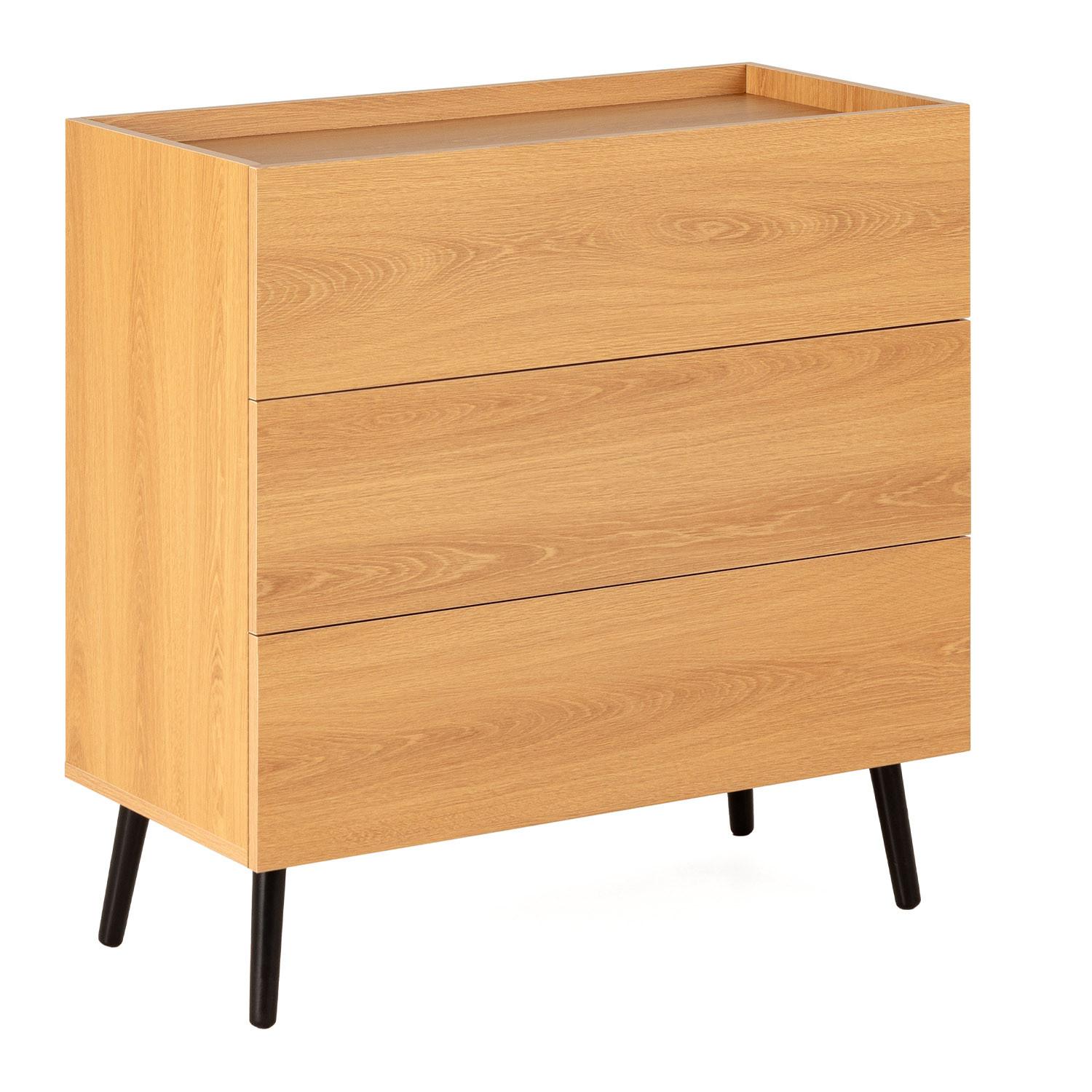 KOMMODE 80/80/40 Siren Eichenfarbe - Honigeiche, Holzwerkstoff (80/80/40cm) - VS Venta-stock