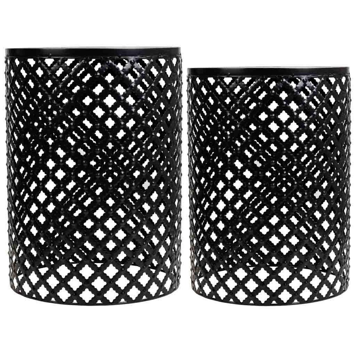 PFLANZENSTÄNDER aus Metall, schwarz, 2-tlg. - Schwarz, Metall (38/50/38cm) - Wanderlust
