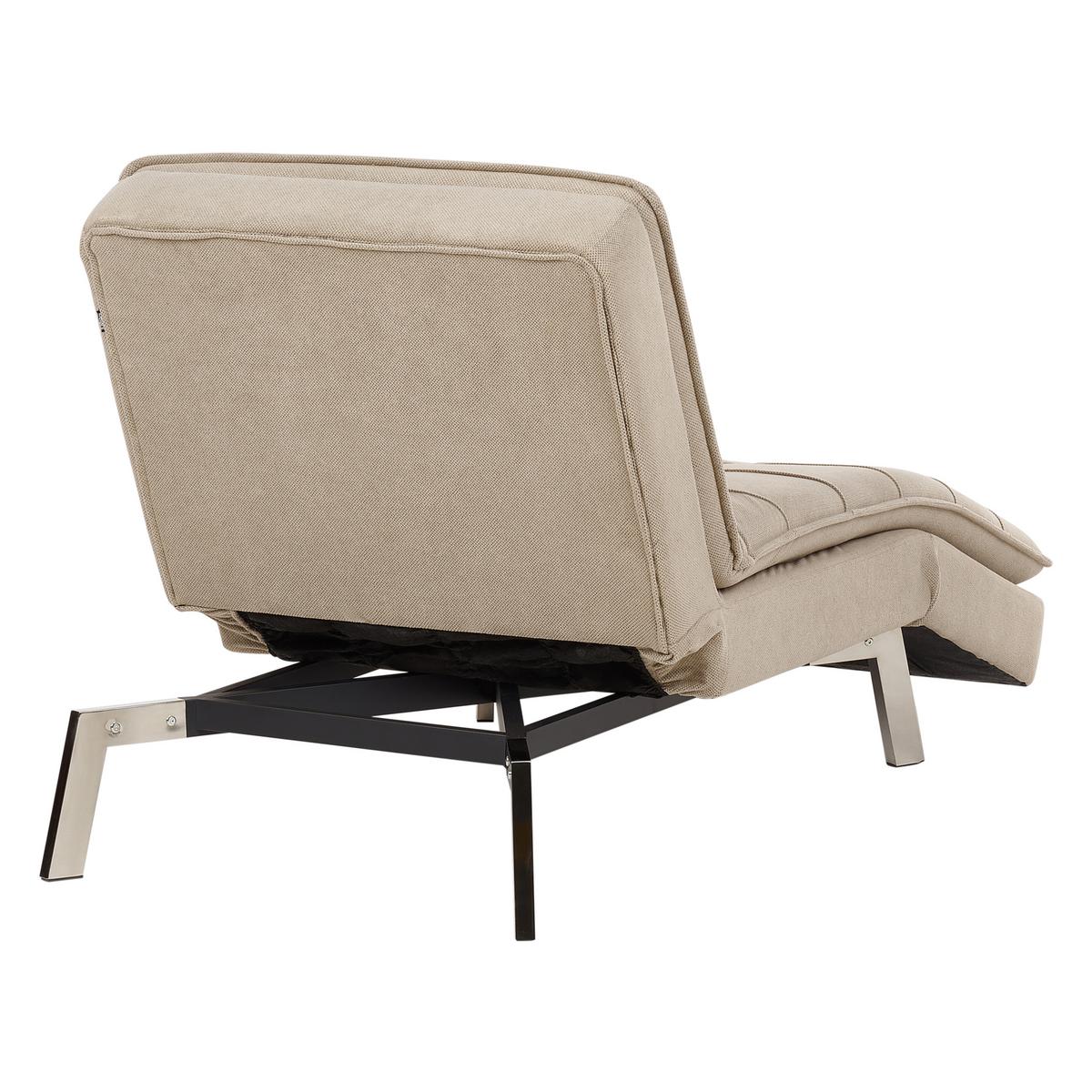 CHAISELONGUE Stoff Beige Loiret - Beige, Textil (179/93/76cm) - Beliani