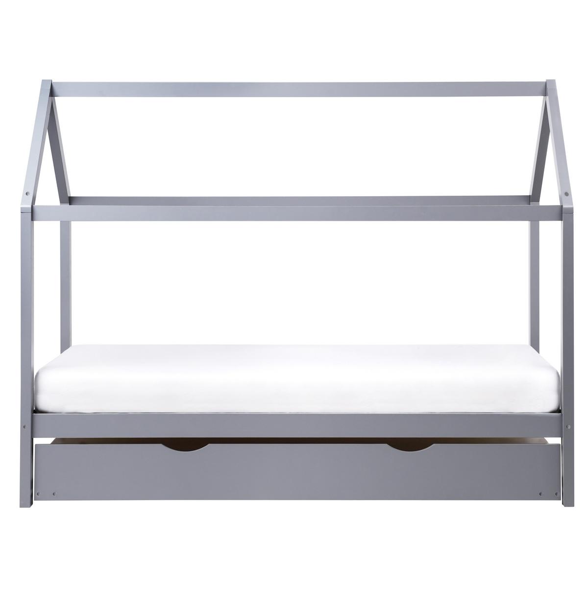 KINDERBETT 90x200 cm Grau Crillon - Grau, Holz (90/200cm) - Beliani