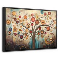 LEINWAND Bilder mit Rahmen - Baum - Baum des Lebens - Farbe - 30x20 - Braun, Textil (30/20cm) - MuchoWow