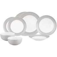 EINSTEIGER-SET Liberty Pure Colors New Grey 8-tlg. - Grau, Keramik (2/2/2cm) - Seltmann Weiden